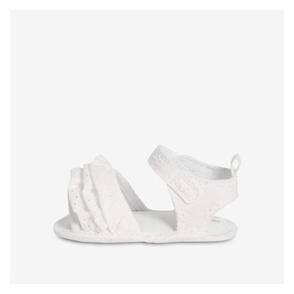 JOE FRESH Baby Girls' Ruffle Sandals in White - Size 1 NWT - Picture 3 of 9